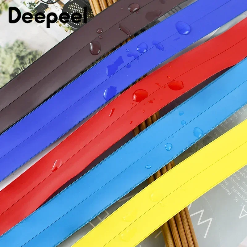 

2/5/10Yards Deepeel 3#5# Reverse Waterproof Nylon Zipper Colorful PU Water-proof Zippers Tape for Sewing Closures Zip Repair Kit