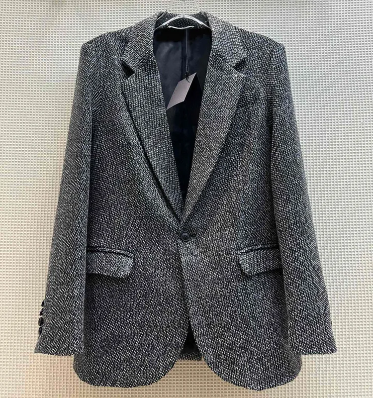 One Button Women Long Blazer Jacket Spring Autumn 2023 Fashion Office Lady Elegant Gray Weave Herringbone Tweed Work Coat Female
One Button Women Long Blazer Jacket Spring Autumn 2023 Fashion Office Lady Elegant Gray Weave Herringbone Tweed Work Coat Female