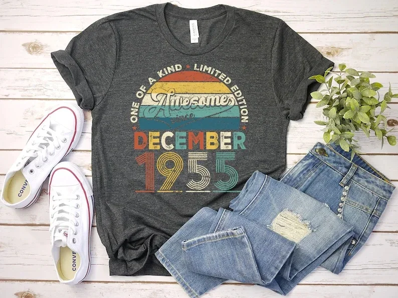 Awesome Since December 1955 65th Birthday Vintage Shirt Since Birthday Mens Ladies December 100% cotton Unisex Drop shipping 
Awesome Since December 1955 65th Birthday Vintage Shirt Since Birthday Mens Ladies December 100% cotton Unisex Drop shipping