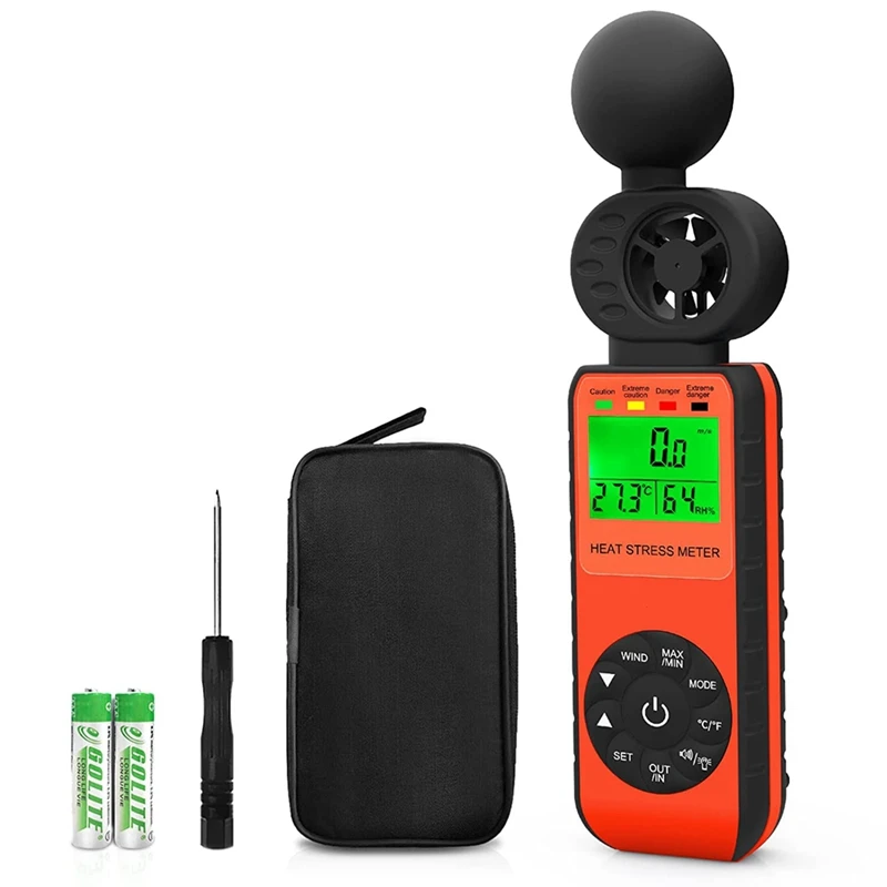 Digital Anemometer,3-In-1 Handheld Portable Anemometer LCD Wind Speed Meter Wind Speed Humidity Temperature Tester With Battery
Digital Anemometer,3-In-1 Handheld Portable Anemometer LCD Wind Speed Meter Wind Speed Humidity Temperature Tester With Battery
