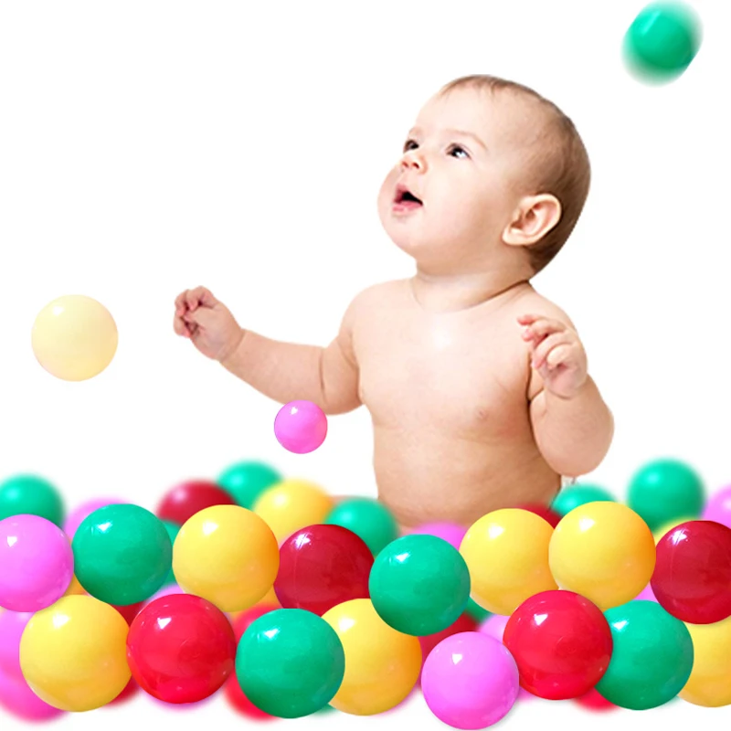 

50Pcs Colors Baby Plastic Balls Water Pool Ocean Wave Ball Kids Swim Pit With Basketball Hoop Play House Outdoor Tents Toy Props