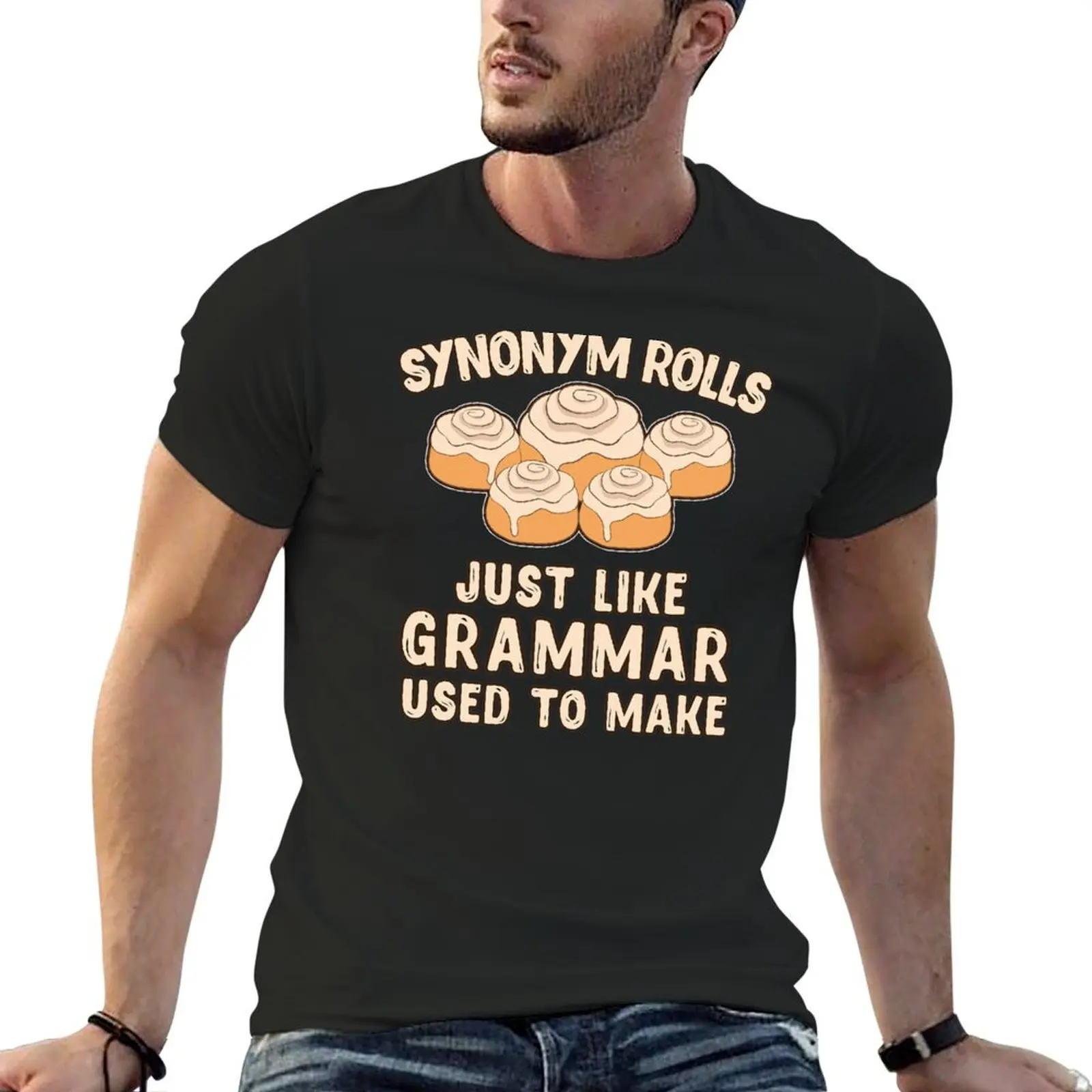 

Synonym Rolls Just Like Grammar Used To Make Food Gift Relaxed Fit T-shirt oversized cute clothes quick-drying Men's t-shirt