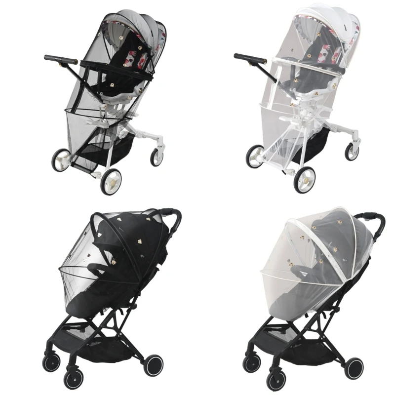 

Baby Covering Net Zippers Type Fly Insect Protections Sleeve Toddlers Cart Pushchair Summer Mesh Carriages Full Cover