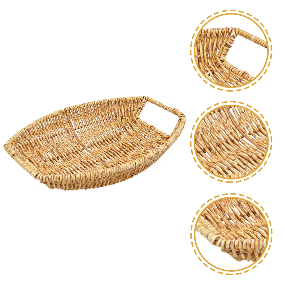 Hand Woven Storage Basket Sundries Container Fruit Storage Basket Simulation Rattan Basket
Hand Woven Storage Basket Sundries Container Fruit Storage Basket Simulation Rattan Basket