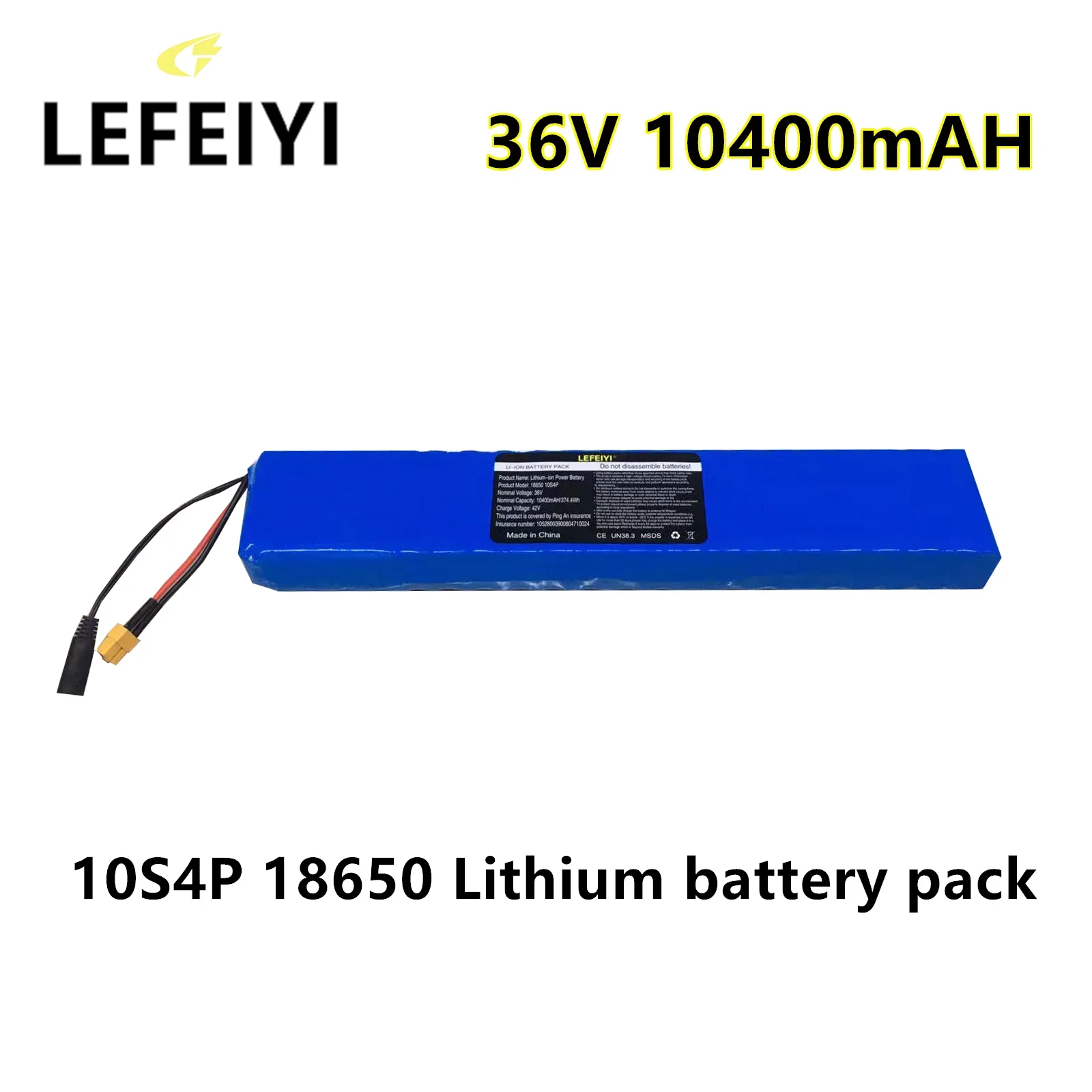 Новый литиевый аккумулятор большой емкости 36 В 10S4P 1000 Ач 18650 Вт с BMS для электрического велосипеда скутера
Новый литиевый аккумулятор большой емкости 36 В 10S4P 1000 Ач 18650 Вт с BMS для электрического велосипеда скутера