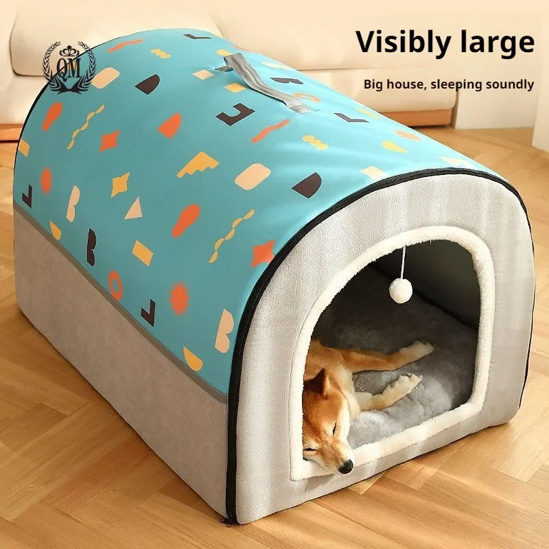 

Oversized Semi-Closed Dog Kennel Winter Warm Pet Kennel House Cat Kennel Tunnel Pet Supplies Dog Kennel Tunnel Oversized Dog