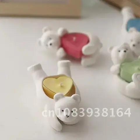 Adorable Bear Design Candle Holder Silicone Mold Tea Cup Wax Base Home Aromatherapy Gypsum Home Decoration
Adorable Bear Design Candle Holder Silicone Mold Tea Cup Wax Base Home Aromatherapy Gypsum Home Decoration