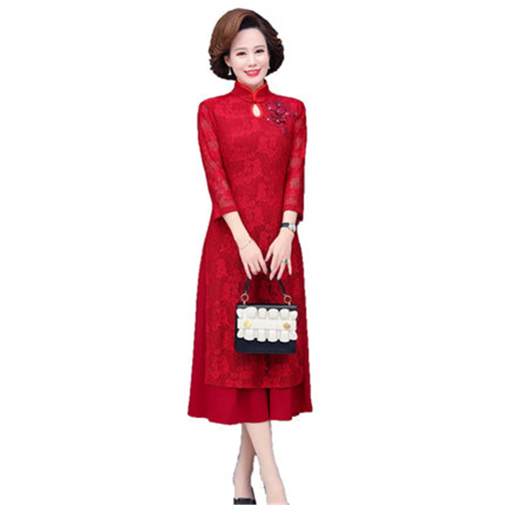 Large Size Women's Cheongsam New Summer Female Formal Long Dress Lace Hollow Out Red Qipao Embroidery Elegant Ladies Dresses
Large Size Women's Cheongsam New Summer Female Formal Long Dress Lace Hollow Out Red Qipao Embroidery Elegant Ladies Dresses