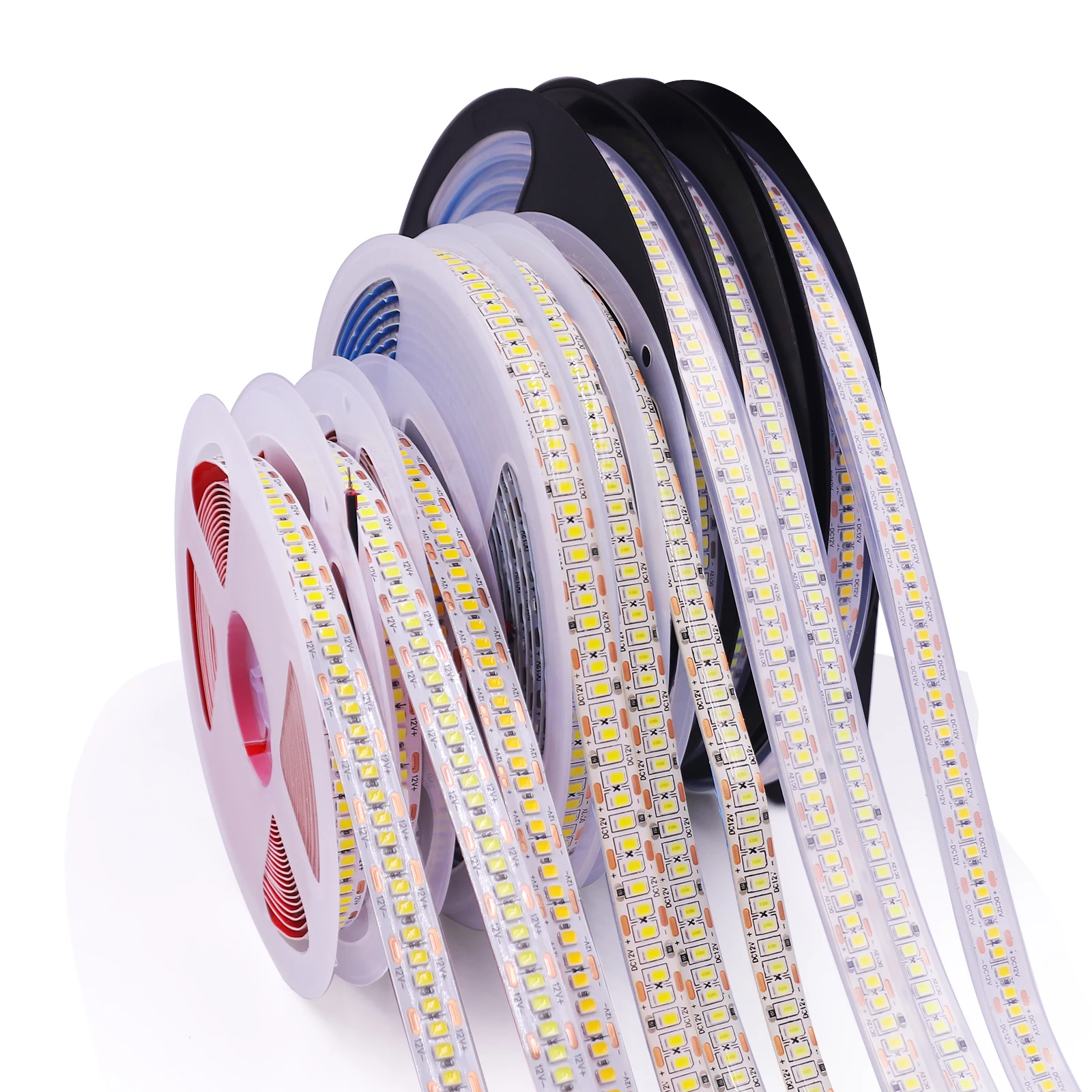 

LED Strip 12V 60 120 240 leds/m IP21 IP65 SMD 5050 5054 2835 Home Decor Flexible Ribbon Rope LED Tape Light