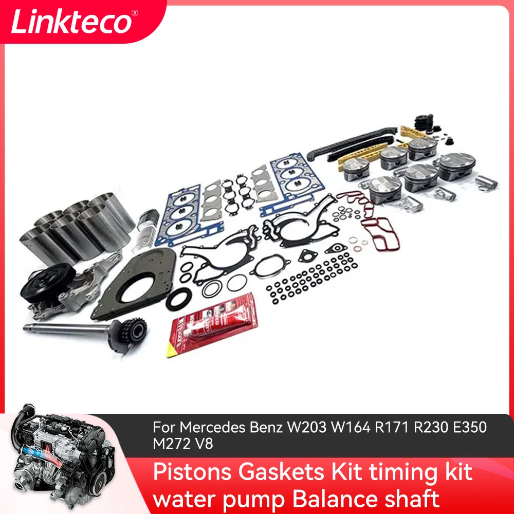 Overhaul Pistons Gaskets Kit head gasket timing kit water pump Balance shaft for Mercedes Benz W203 W164 R171 R230 E350 M272 V8
Overhaul Pistons Gaskets Kit head gasket timing kit water pump Balance shaft for Mercedes Benz W203 W164 R171 R230 E350 M272 V8