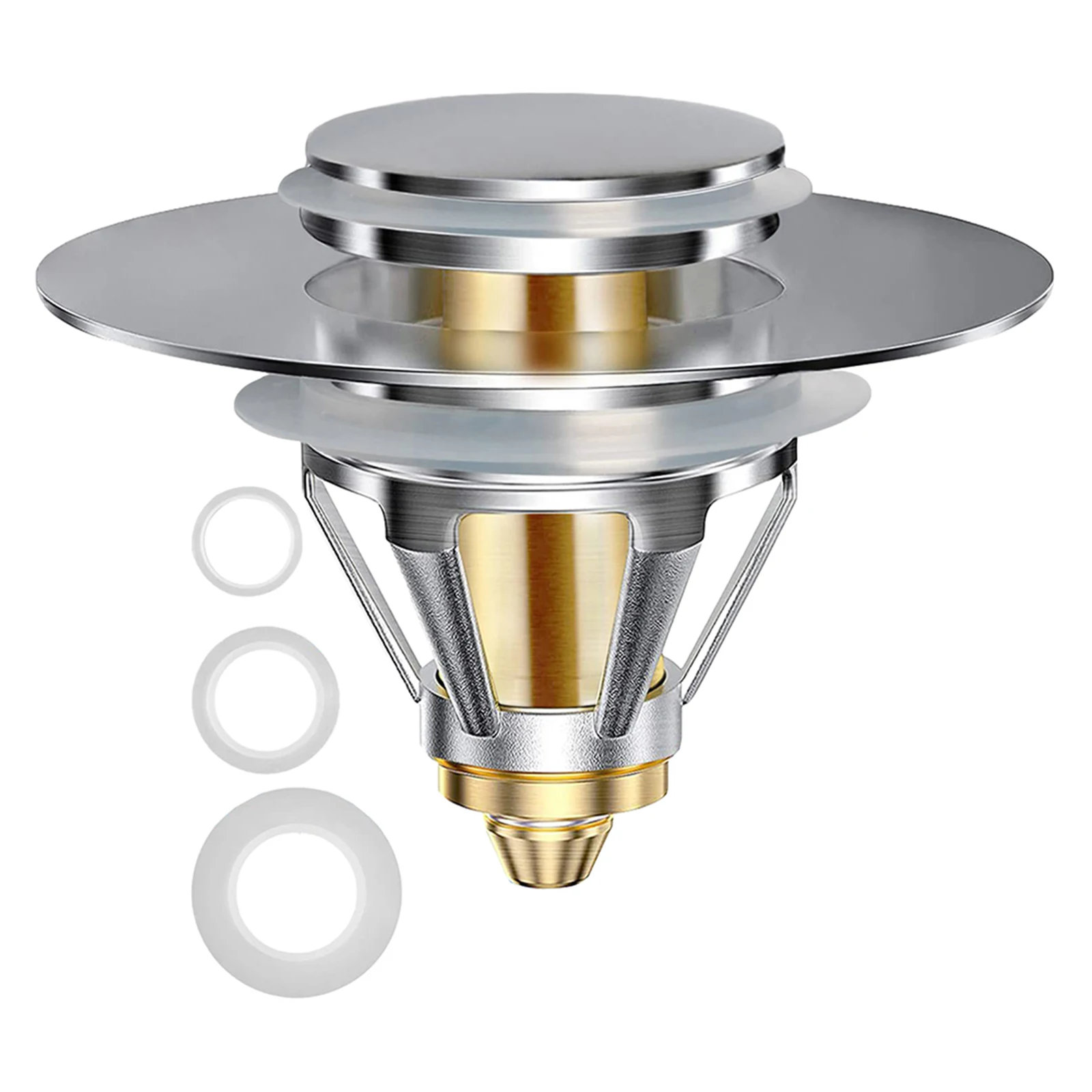 Durable Basin Drain Filter Drain Stopper Ntegrally Molded Silver Black Size 62x40x33.5mm Anti Clogging Antirust
Durable Basin Drain Filter Drain Stopper Ntegrally Molded Silver Black Size 62x40x33.5mm Anti Clogging Antirust