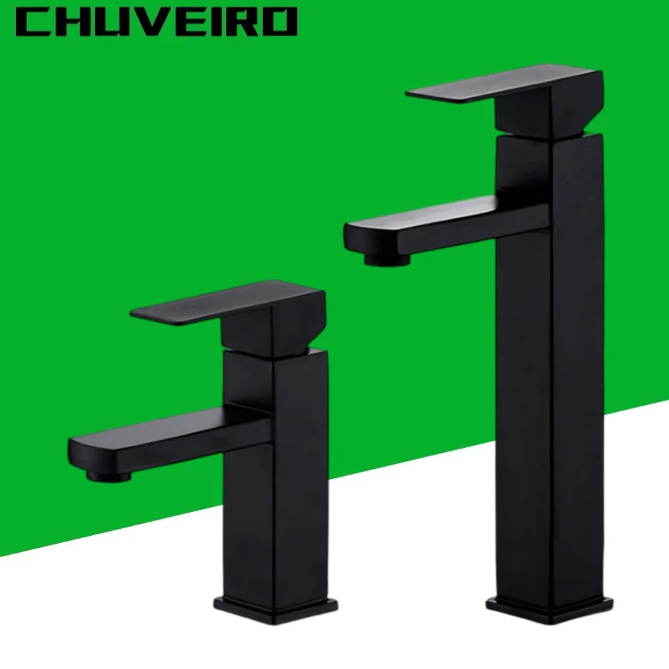 Bathroom Basin Faucet Matte Black 304 Stainless Steel Square Single Hole Single Handle Hot and Cold Water Mixer Tap Sink Faucet
Bathroom Basin Faucet Matte Black 304 Stainless Steel Square Single Hole Single Handle Hot and Cold Water Mixer Tap Sink Faucet