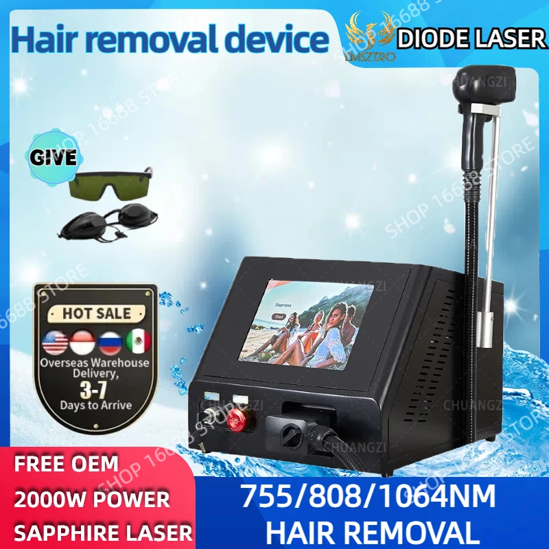 808nm Diode Laser Hair Removal 3 Wavelength 755nm 808nm 1064nm lase Alexandrite Permanent Painless Hair Removal Machine CE ROHS
808nm Diode Laser Hair Removal 3 Wavelength 755nm 808nm 1064nm lase Alexandrite Permanent Painless Hair Removal Machine CE ROHS