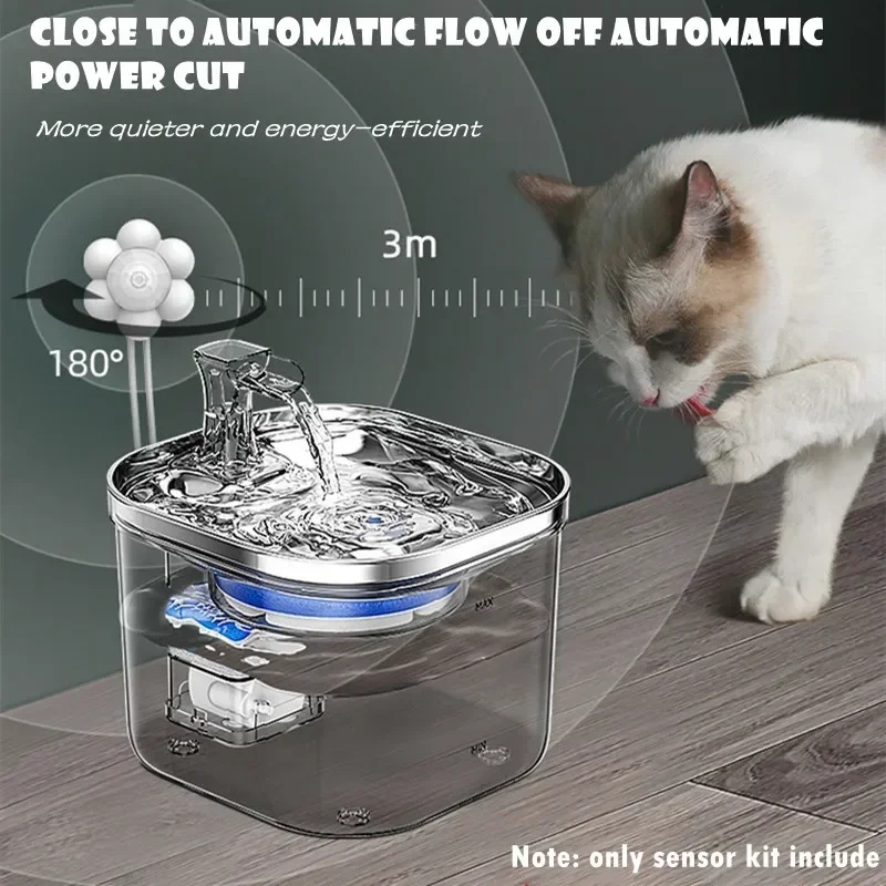 With Dispenser Stainless Cat Sensor Steel Quiet Ultra Tray Accessories s Pump Automatic Water Fountain Mark Pet
With Dispenser Stainless Cat Sensor Steel Quiet Ultra Tray Accessories s Pump Automatic Water Fountain Mark Pet
