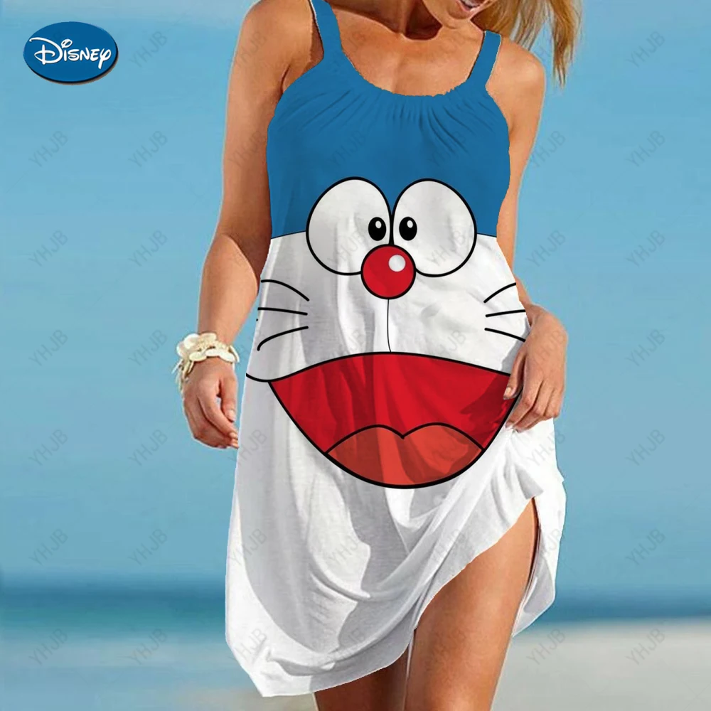 Doraemon Print Strap Dress Sexy Sleeveless Beach Bohemian Midi Dress Women Fashion Evening Party Dresses Elegant Hem Sundress
Doraemon Print Strap Dress Sexy Sleeveless Beach Bohemian Midi Dress Women Fashion Evening Party Dresses Elegant Hem Sundress