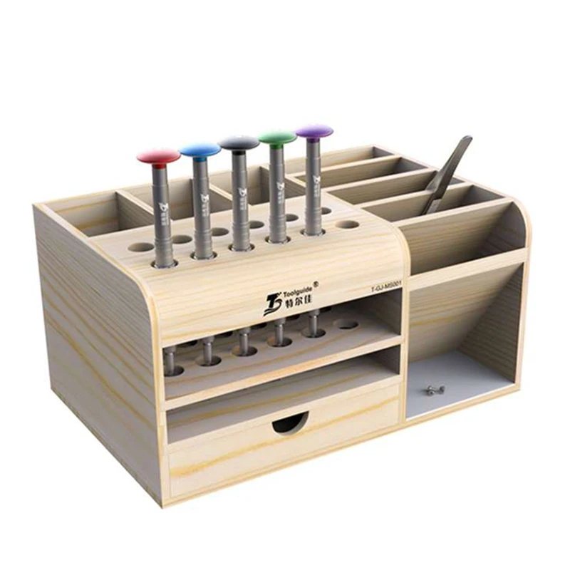 Multifunctional Wooden Storage Box, Screwdriver, Tweezers and Other Mobile Phone Maintenance Tools Storage Rack, Parts Box
Multifunctional Wooden Storage Box, Screwdriver, Tweezers and Other Mobile Phone Maintenance Tools Storage Rack, Parts Box