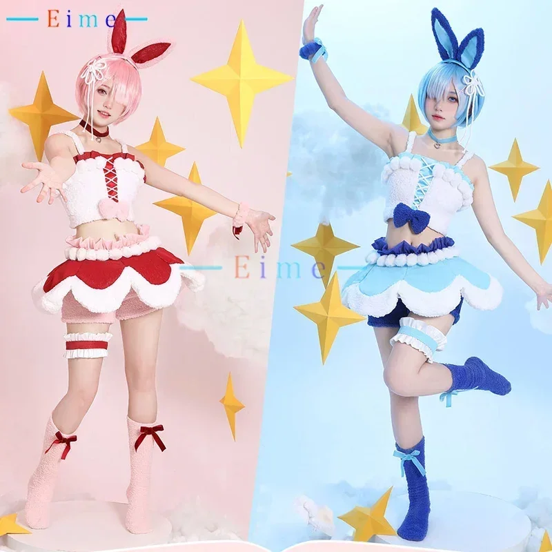 Anime Re:Life in a Different World Rem Ram Cosplay Costume Women Cute Party Clothing Bunny Girl Suit Halloween Carnival Uniforms
Anime Re:Life in a Different World Rem Ram Cosplay Costume Women Cute Party Clothing Bunny Girl Suit Halloween Carnival Uniforms