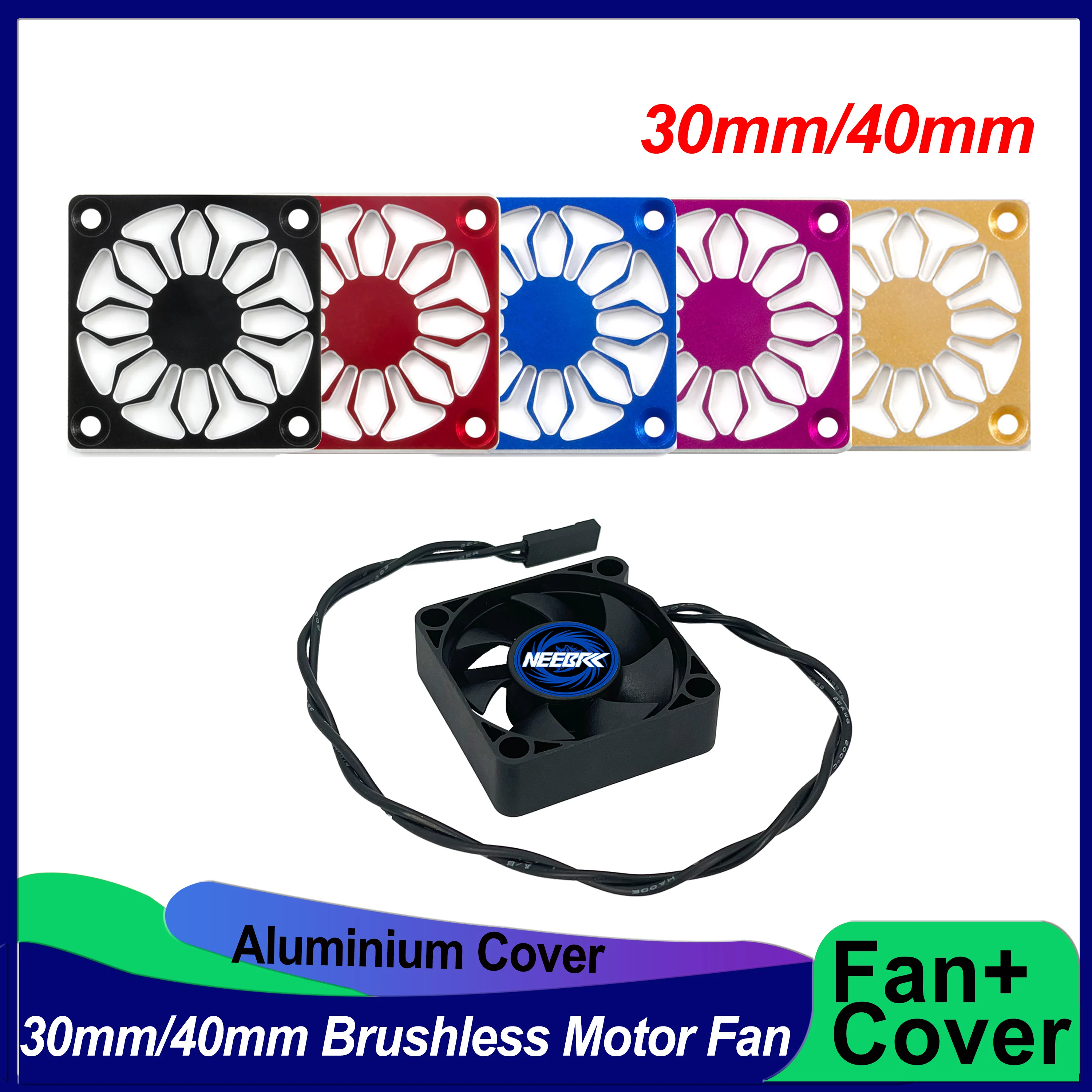 RC Motor Fan Cooling Heatsink 30mm 40mm 10000-30000RPM 5V-12V DC Rapid Cool w/ Protective Cover for Brushless Motor 28/36/42mm
RC Motor Fan Cooling Heatsink 30mm 40mm 10000-30000RPM 5V-12V DC Rapid Cool w/ Protective Cover for Brushless Motor 28/36/42mm