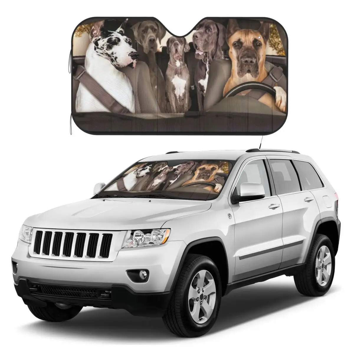 

Great Dane Dogs Car Windshield Sunshade Aluminum foil anti ultraviolet sun visor for automobile windshield