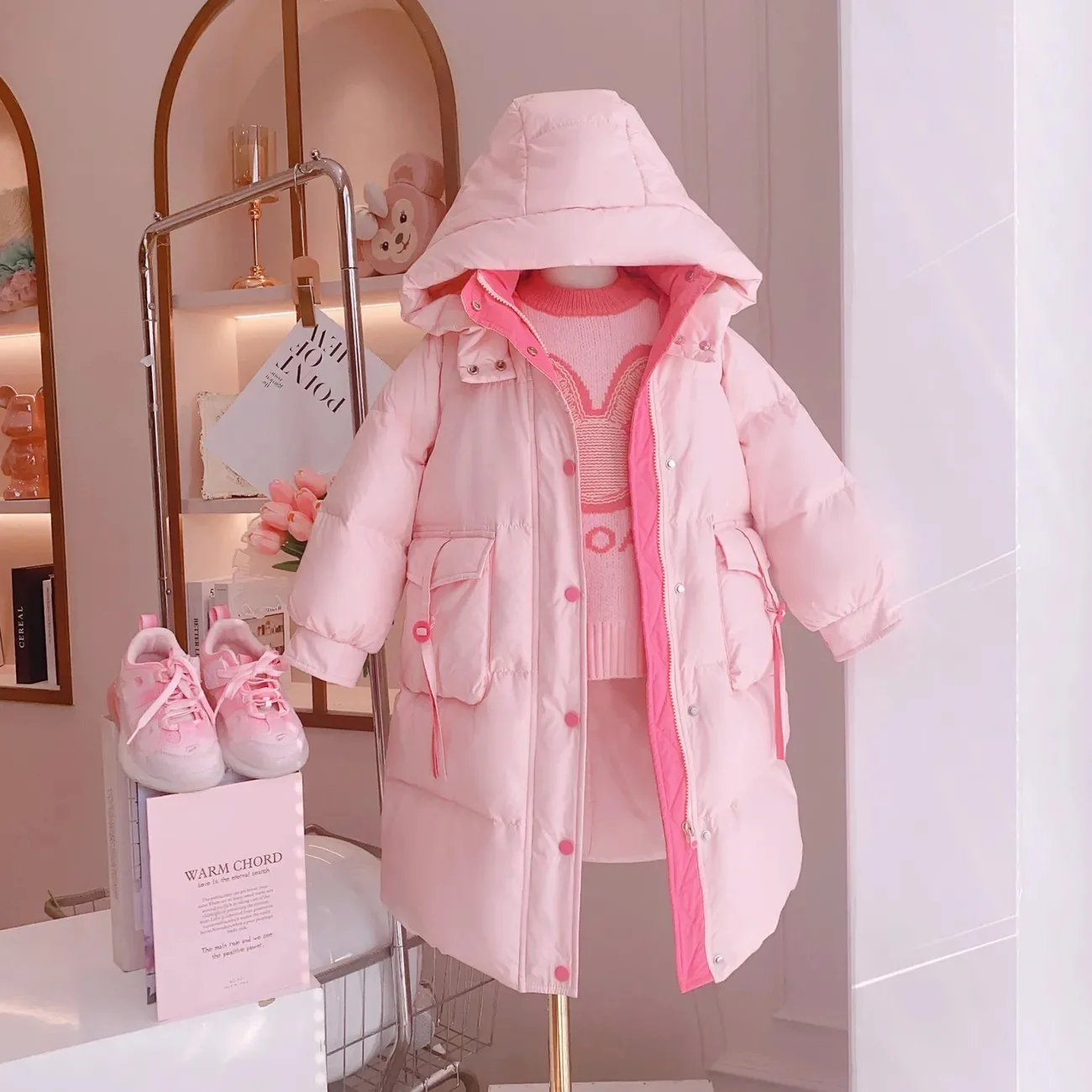 2023 Winter Girls Sweet Pink Long Hooded Parkas Baby Kids Children Coat Outerwear
2023 Winter Girls Sweet Pink Long Hooded Parkas Baby Kids Children Coat Outerwear
