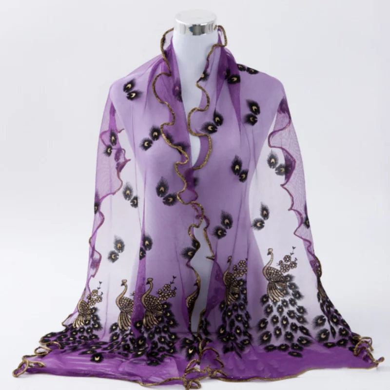 Korean Lace Bronzing Printing Peacock Neck Brace Scarf Transparent Flocking Mesh Beach Sunscreen Ruffles Grace Ladies Shawl A46
Korean Lace Bronzing Printing Peacock Neck Brace Scarf Transparent Flocking Mesh Beach Sunscreen Ruffles Grace Ladies Shawl A46