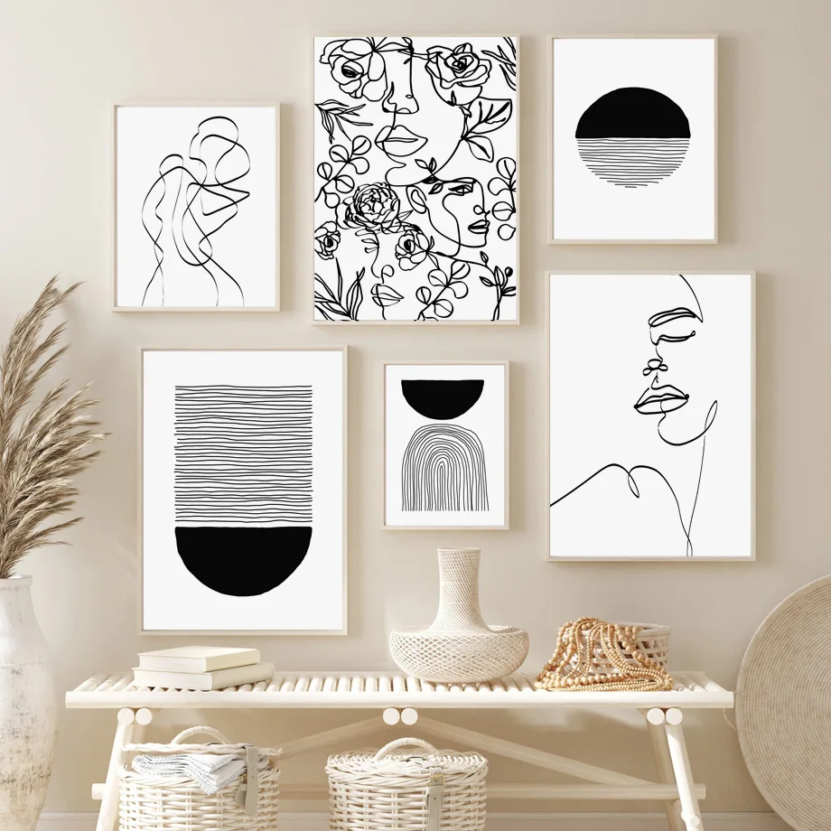 Black White Line Rose Woman Body Abstract Wall Art Canvas Painting And Nordic Poster Prints Wall Pictures For Living Room Decor
Black White Line Rose Woman Body Abstract Wall Art Canvas Painting And Nordic Poster Prints Wall Pictures For Living Room Decor