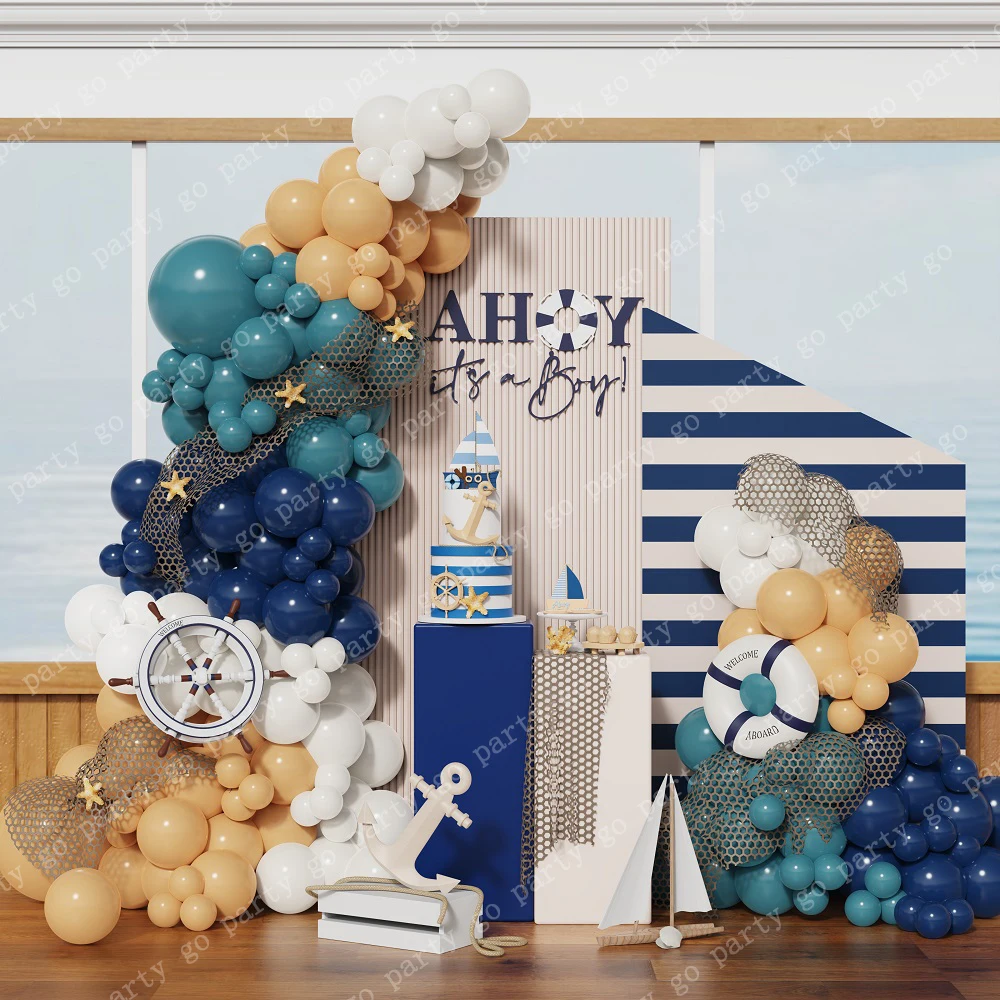 143pcs Nautical Sailing Theme Sea Blue Navy Blue Balloon Garland Arch Kit Kids Boy Birthday Wedding Party Baby Shower Decoration
143pcs Nautical Sailing Theme Sea Blue Navy Blue Balloon Garland Arch Kit Kids Boy Birthday Wedding Party Baby Shower Decoration