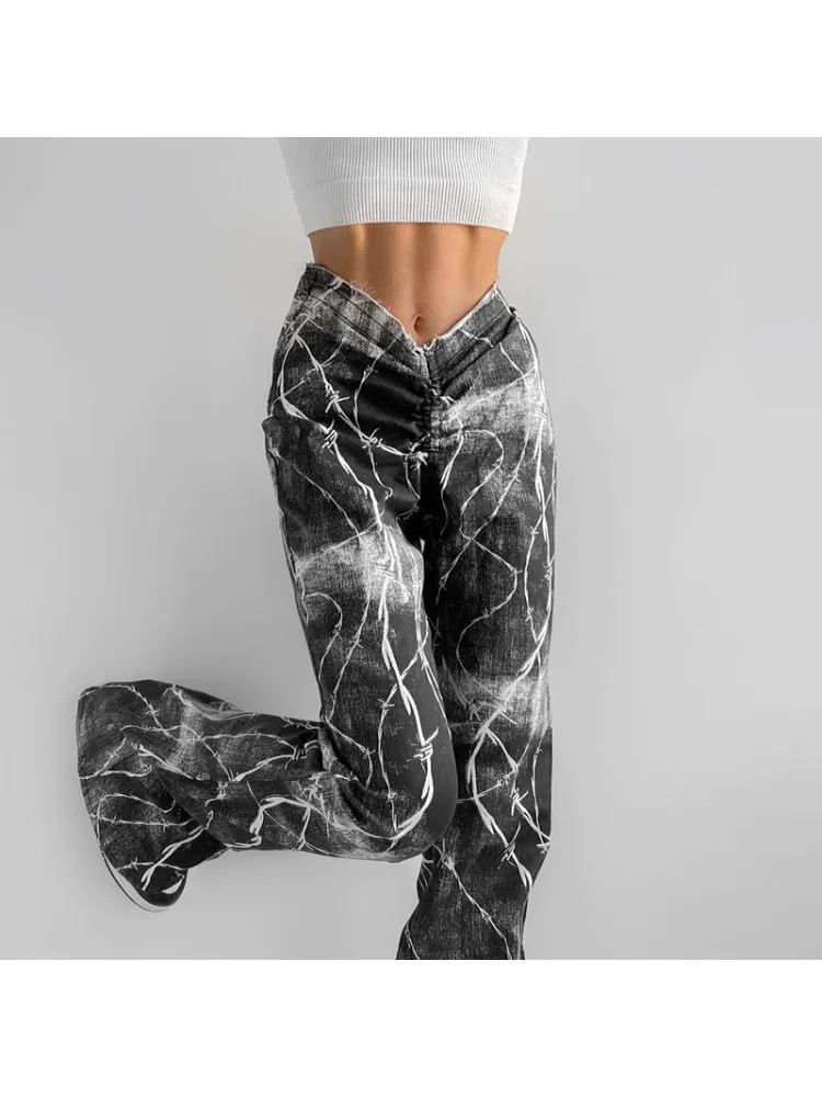 2024 New Vintage Tie Dyed V-neck High Waist Worn Straight Woven Pants Y2K Retro Fashion Personalized Line Work Wear Trousers
2024 New Vintage Tie Dyed V-neck High Waist Worn Straight Woven Pants Y2K Retro Fashion Personalized Line Work Wear Trousers
