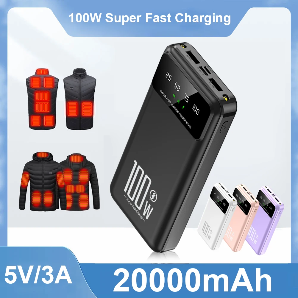 5V 3A 20000mAh Power Bank USB/Micro/Type-C Out Fast Charger External Batter Heating Vest Jacket Charging Bank For Phone Jacket
5V 3A 20000mAh Power Bank USB/Micro/Type-C Out Fast Charger External Batter Heating Vest Jacket Charging Bank For Phone Jacket