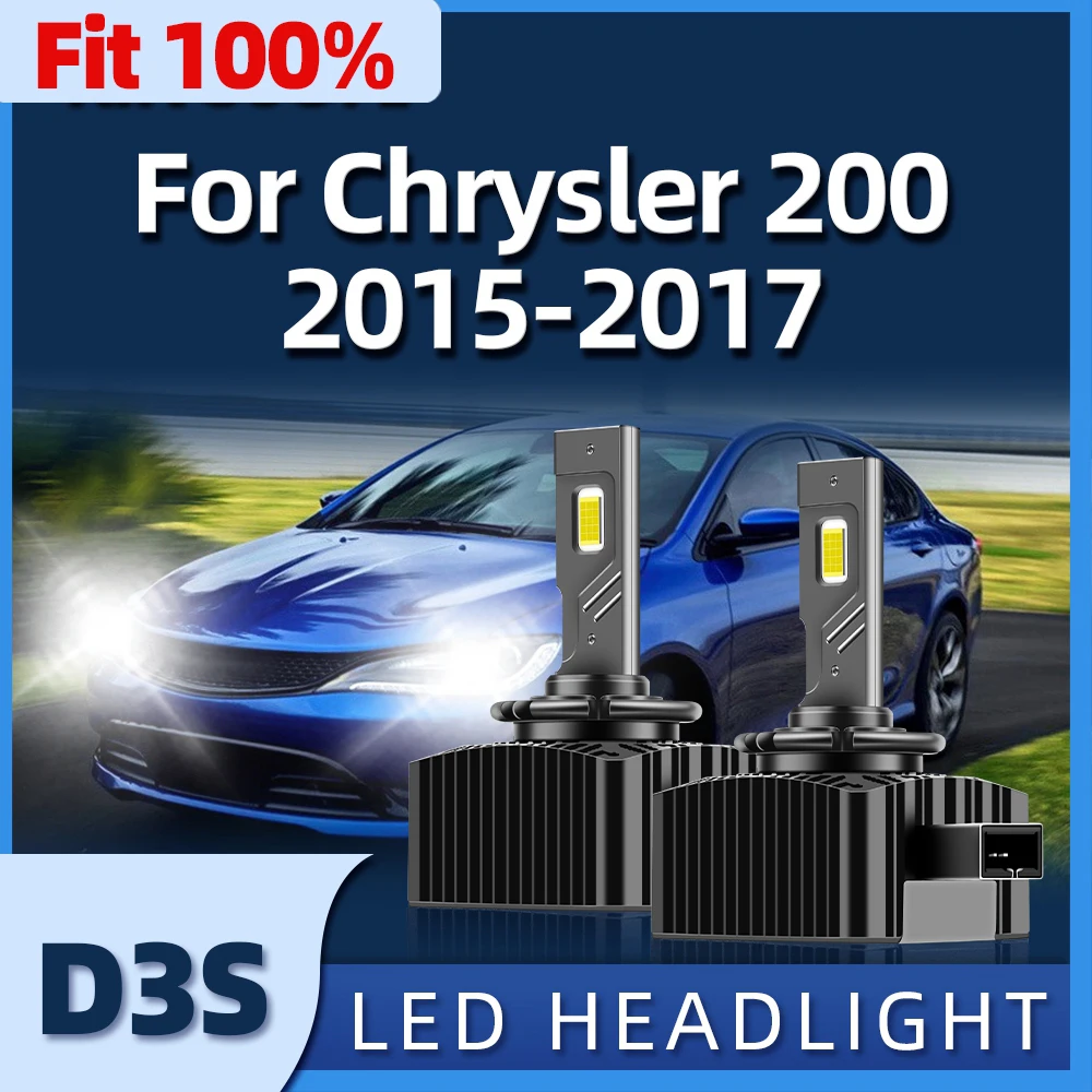 Roadsun 2pcs D3S LED Headlight Plug and Play 6000K 40000LM 110W Auto HID Bulbs Fit For Chrysler 200 2015 2016 2017
Roadsun 2pcs D3S LED Headlight Plug and Play 6000K 40000LM 110W Auto HID Bulbs Fit For Chrysler 200 2015 2016 2017
