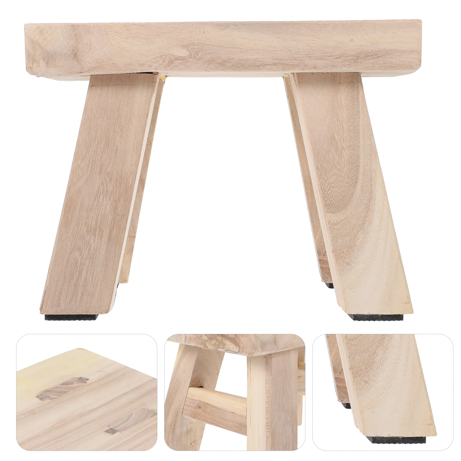 

Stools Solid Wood Bench for Kids Sitting Table Legs Toddler Wooden Step Small Mini Child