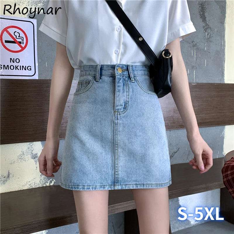 Denim Skirts Women Mini High Waist Cool Streetwear Sweet Sexy Basic All-match Chic Ulzzang Gentle Summer S-5XL Casual Mujer Ins
Denim Skirts Women Mini High Waist Cool Streetwear Sweet Sexy Basic All-match Chic Ulzzang Gentle Summer S-5XL Casual Mujer Ins