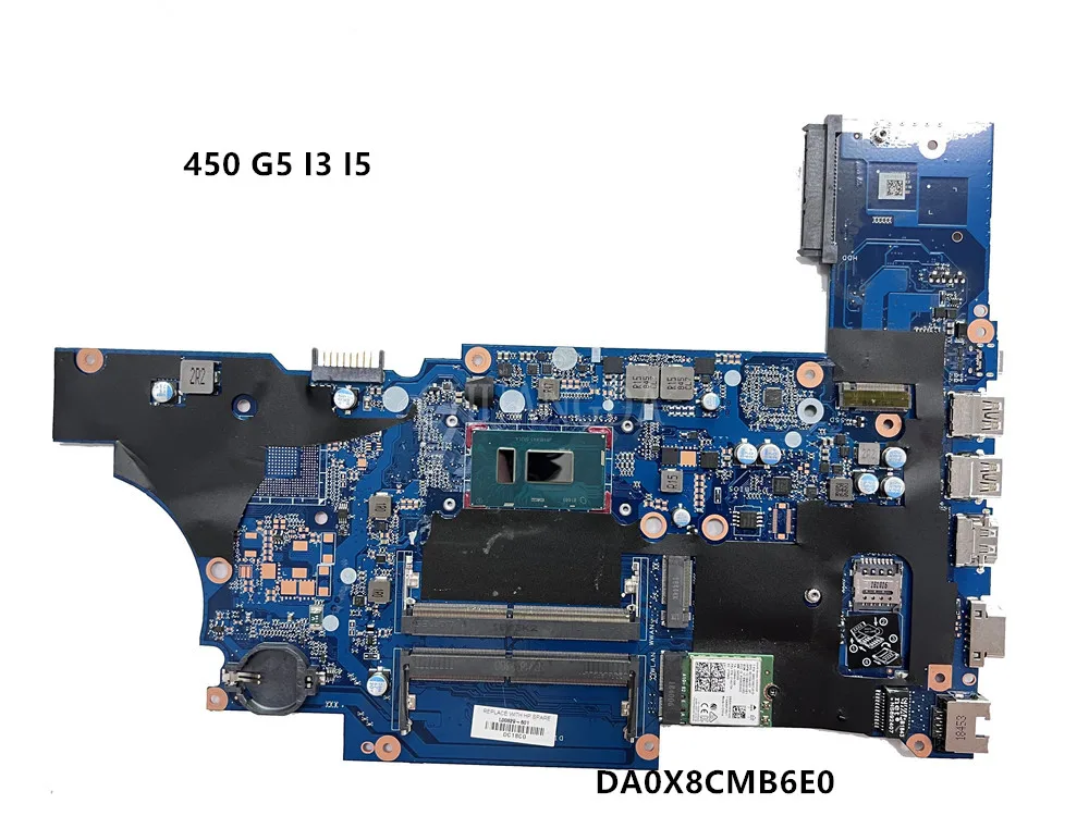 

Материнская плата DA0X8CMB6E0 для ноутбука HP ProBook 450 G5 470 G5, с оригинальным процессором i3 i5 i7, материнская плата UMA DDR4