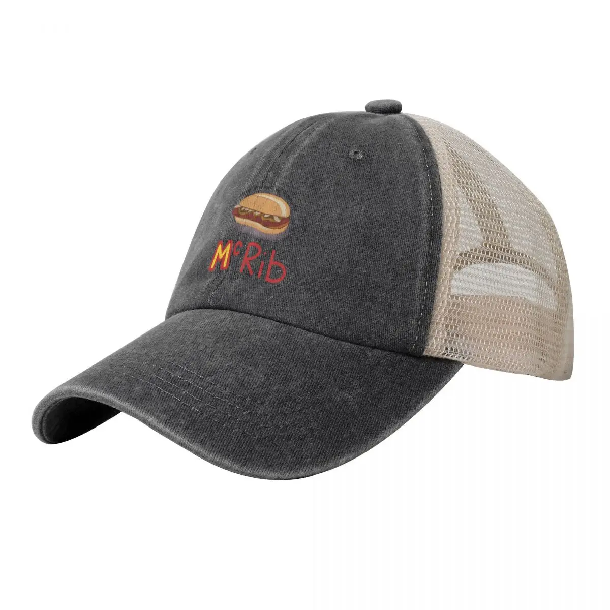 

McRib Cowboy Mesh Baseball Cap beach hat Hat Man Luxury Military Cap Man Hat Man For The Sun Baseball For Men Women's
