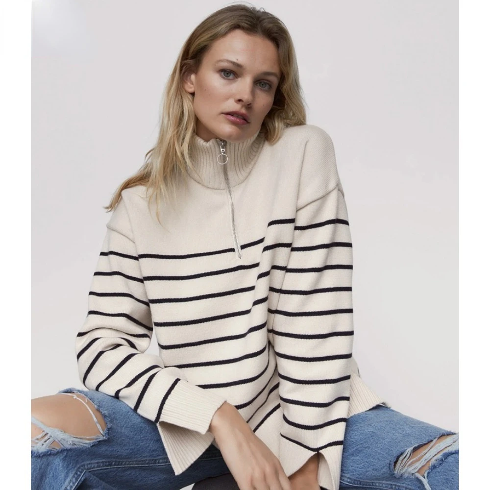 New Winter Women's Turtleneck Sweater Pullover Women Zipper Turn Down Knitted Oversize Jumper Loose Warm Sweaters Office Lady
New Winter Women's Turtleneck Sweater Pullover Women Zipper Turn Down Knitted Oversize Jumper Loose Warm Sweaters Office Lady