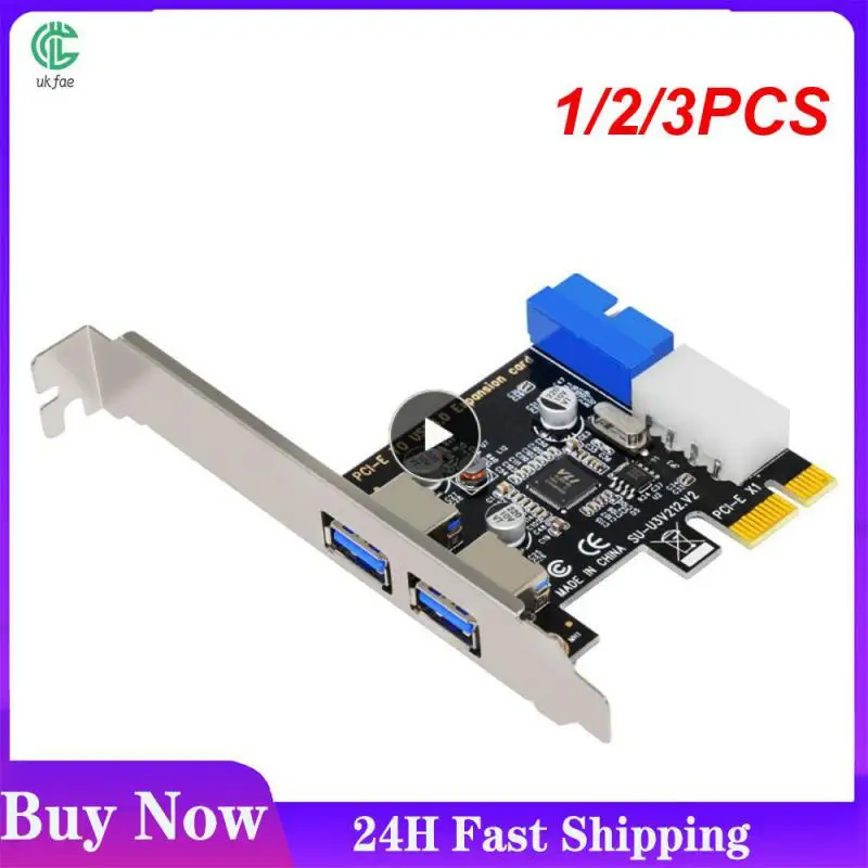 

1/2/3PCS Add On Cards SuperSpeed 10Gbps USB 3.1 2 Port PCI-E Express Card 15pin SATA Power Connector PCIE Adapter ASM1042