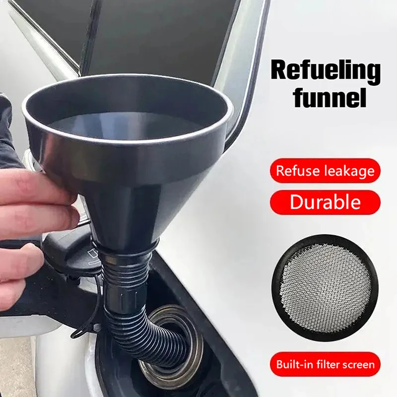 

2 In 1 Refueling Funnel With Strainer Can Spout for Oil Water Fuel Petrol Diesel Gasoline for Auto Car Motorcycle Bike Truck ATV