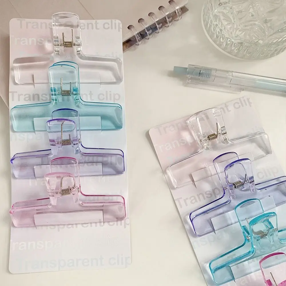 

Transparent INS Bookmark Binder Binding Clips Student Stationery Test Paper Memo Clip Page Holder Fixing Clips Paperclips