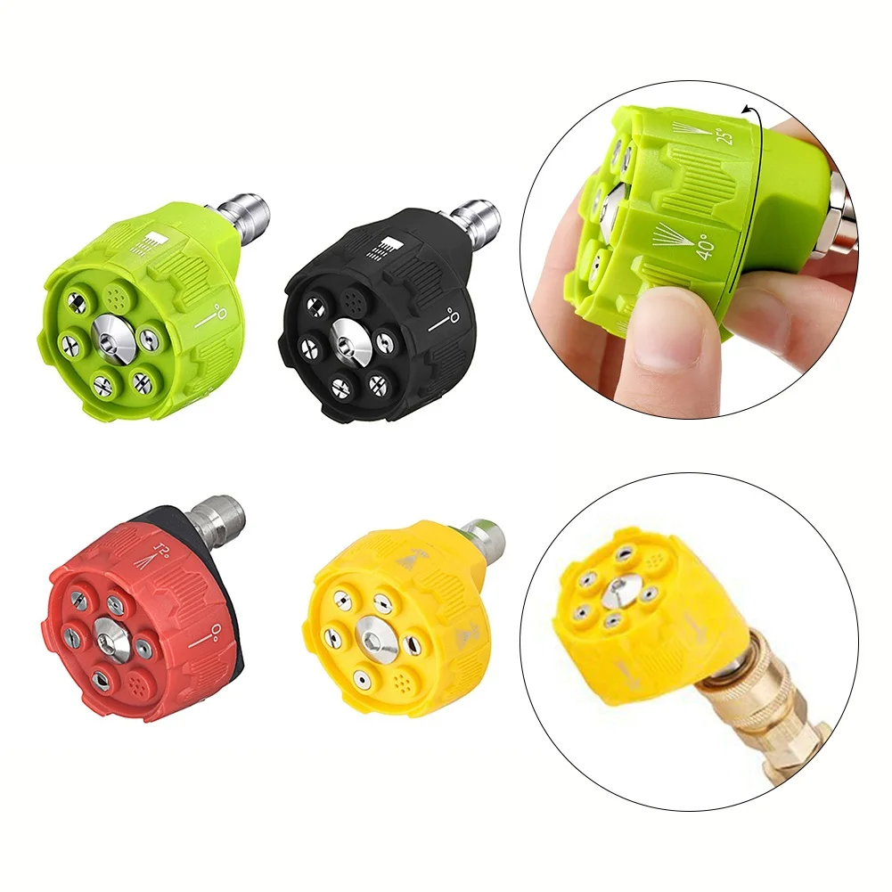 1pc High Pressure Washer Spray Nozzle 0 15 25 40 Degree Rotation Watering Rinse Soap Stainless Steel Garden Tools Accessories
1pc High Pressure Washer Spray Nozzle 0 15 25 40 Degree Rotation Watering Rinse Soap Stainless Steel Garden Tools Accessories