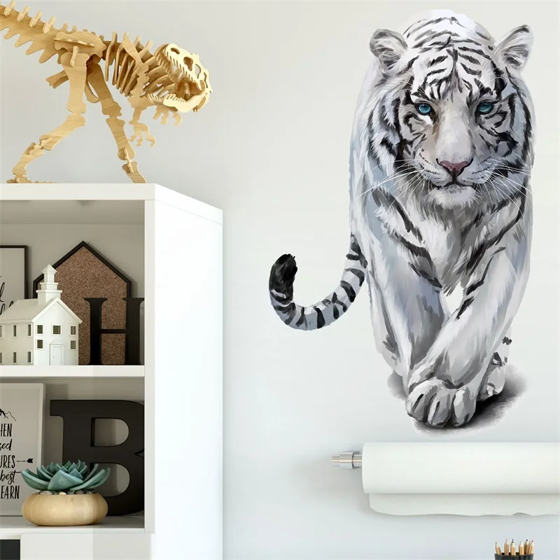 White Tiger Wall Stickers Living Room Bedroom Refrigerator Art Decals Background Wall Decorative PVC Material Waterproof 30*60CM
White Tiger Wall Stickers Living Room Bedroom Refrigerator Art Decals Background Wall Decorative PVC Material Waterproof 30*60CM