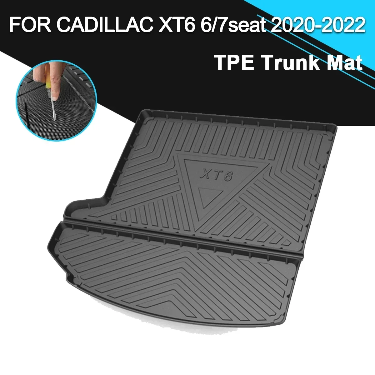 

Car Rear Trunk Cover Mat Non-Slip Waterproof Rubber TPE Cargo Liner Accessories For Cadillac XT6 6/7 Seater 2020-2022