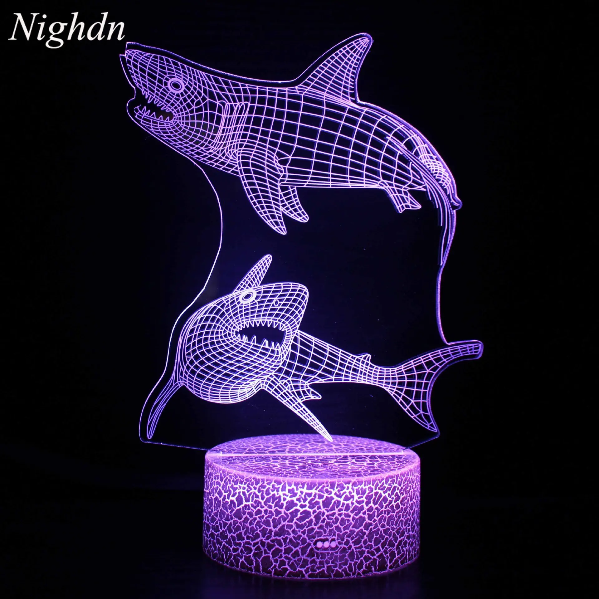 

Nighdn Shark Night Light Lamp 7 Color Changing Bedroom Bedside Decoration LED Lights Birthday Christma Gift for Kid Boys Girls