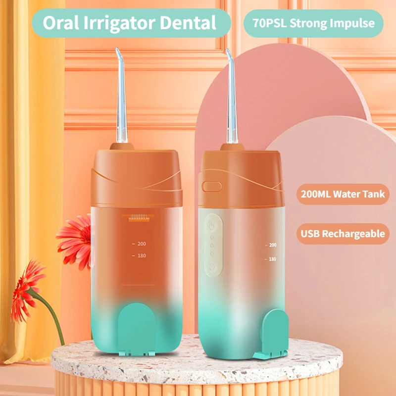 Oral Irrigator Dental Water Flosser Teeth Whitening Waterproof Usb Rechargeable 200ml Portable Teeth Cleaner for Oral Care
Oral Irrigator Dental Water Flosser Teeth Whitening Waterproof Usb Rechargeable 200ml Portable Teeth Cleaner for Oral Care