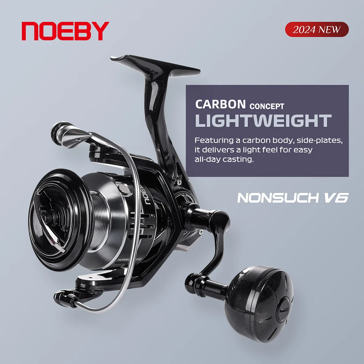 

Noeby Carbon Spinning Fishing Reel 2500 3000 4000 Series Lightweight Max Drag 7kg Gear Ratio 6.2:1 Aluminium Spool Fishing Reel
