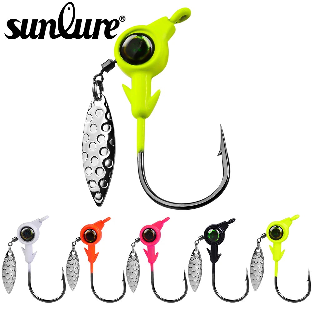 Sunlure 50PCS/set Weighted Fishing Hooks 3.5g-5g-7g-10g Jig Head Hook Spinner Spoon Barbed Fishhook Sequin Fishing Tackle
Sunlure 50PCS/set Weighted Fishing Hooks 3.5g-5g-7g-10g Jig Head Hook Spinner Spoon Barbed Fishhook Sequin Fishing Tackle