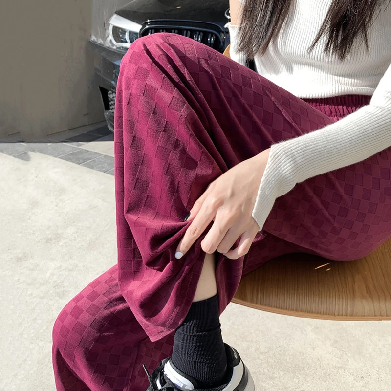 Limiguyue Drawstring Knitted Trousers Autumn Winter High Waist Drape Casual Straight Wide Leg Pants Split Loose Elastic J982
Limiguyue Drawstring Knitted Trousers Autumn Winter High Waist Drape Casual Straight Wide Leg Pants Split Loose Elastic J982