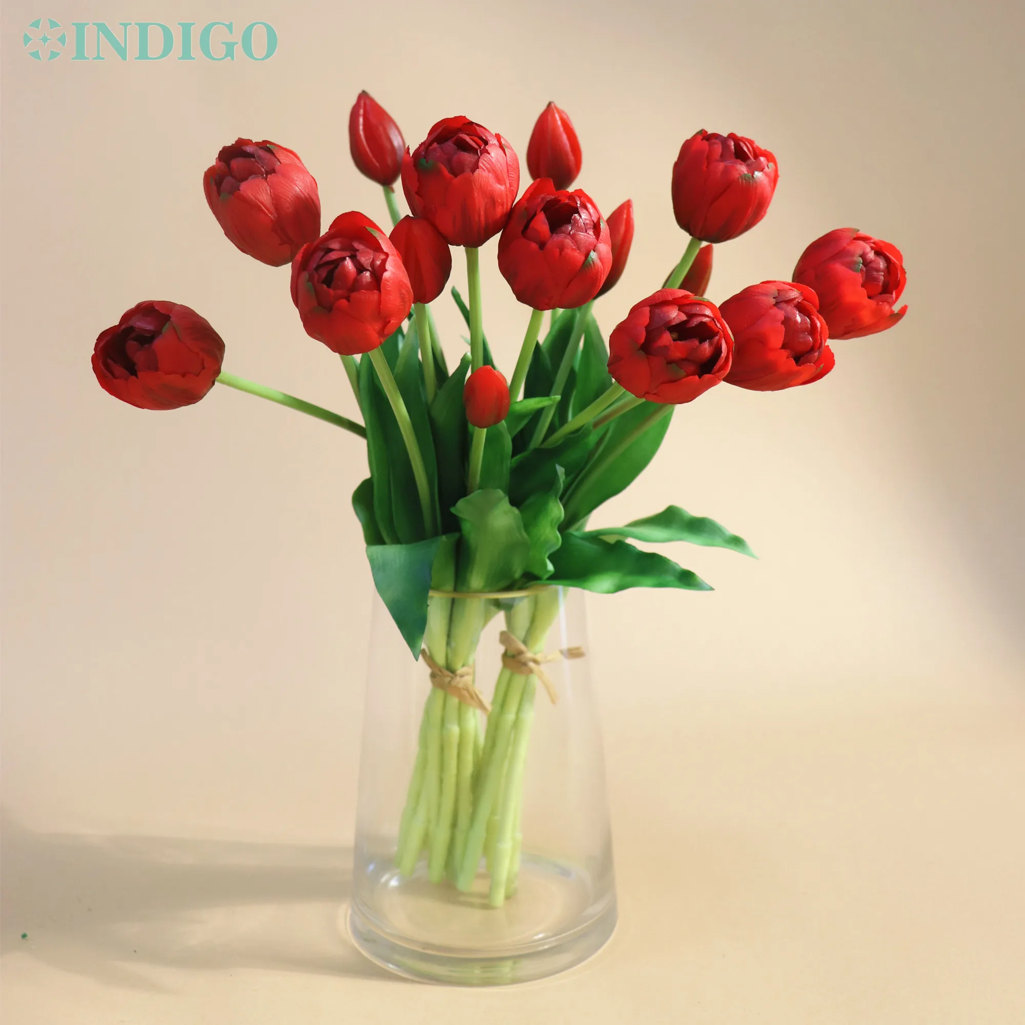 15PCS Tulip + Buds Multiple Petals Round Red Bouquet Real Touch Silicone Easter Home Decor Artificial Flower Wedding - INDIGO
15PCS Tulip + Buds Multiple Petals Round Red Bouquet Real Touch Silicone Easter Home Decor Artificial Flower Wedding - INDIGO