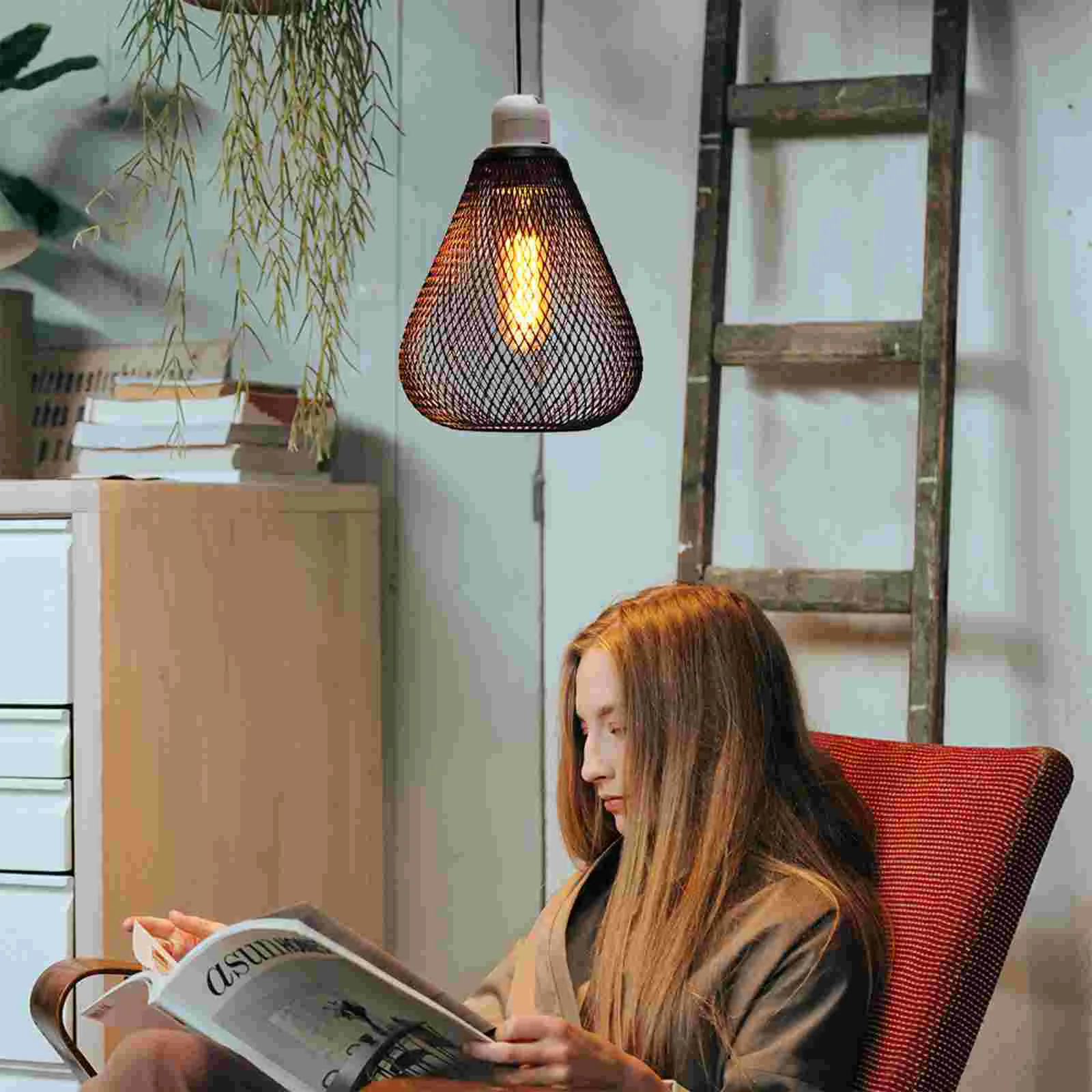 Black Metal Cage Lamp Shade Wrought Iron Lampshade Light Bulb Pendant Shades Only
Black Metal Cage Lamp Shade Wrought Iron Lampshade Light Bulb Pendant Shades Only