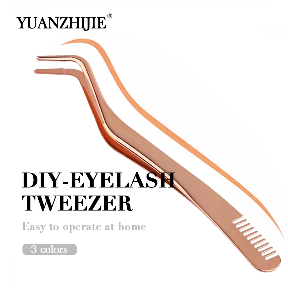 

YUANZHIJIE 1 Pc Eyelashes Tweezers Stainless Steel Superhard Tweezers High Precision Anti-static Tweezers Beauty Tools