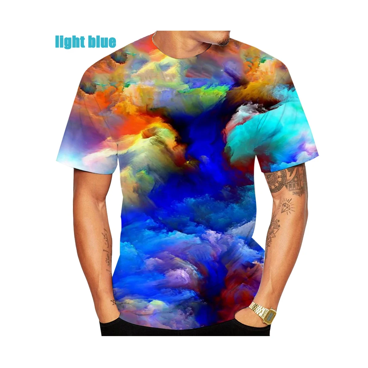 Hot Sale 3D Psychedelic Print T-shirt Cool Colorful 3D Print Graphic Colorful Clouds Sky Pattern T Shirts
Hot Sale 3D Psychedelic Print T-shirt Cool Colorful 3D Print Graphic Colorful Clouds Sky Pattern T Shirts